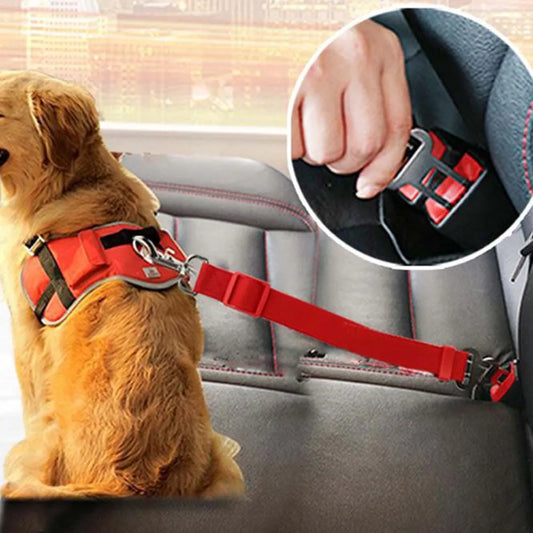 Protector de seguridad para cinturón de seguridad de coche para perros, accesorios de viaje para mascotas, correa para perro, Collar, arnés para coche sólido separable 