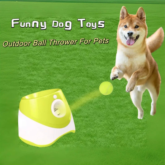 Lanzador de tenis para perros, juguete automático de persecución para perros de compañía, Mini máquina de lanzamiento de tenis, catapulta recargable interactiva divertida 