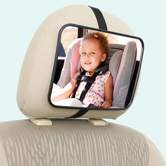 EAFC, espejo ancho ajustable para asiento trasero de coche, asiento para bebé/niño, espejo de seguridad para coche, Monitor cuadrado de seguridad para coche, espejo para bebé, Interior del coche 