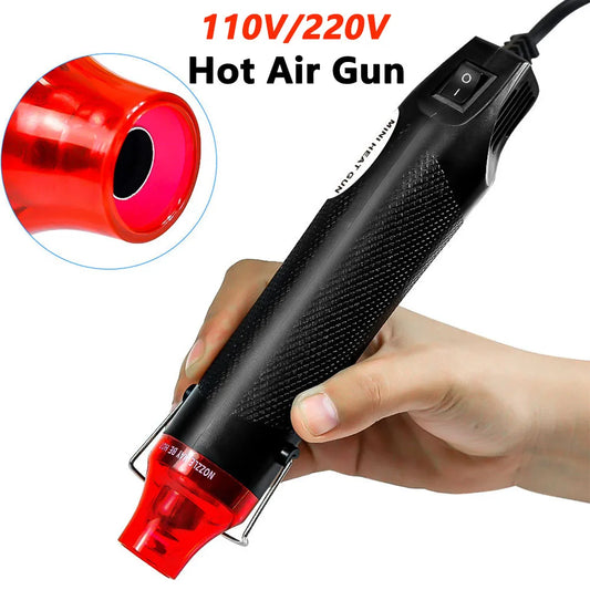 Pistola de aire caliente de mano UE EE. UU. 110V 220V pistola de calefacción eléctrica pistola de temperatura de aire caliente de 300W para envolver manualidades DIY herramienta retráctil de plástico