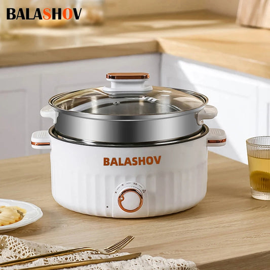 Electric Cooker Dormitory Multi Cooker Household for Hot Pot Cooking and Frying and Double Layer Soup Heater Pot Fry EU /US Plug