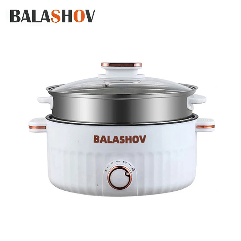 Electric Cooker Dormitory Multi Cooker Household for Hot Pot Cooking and Frying and Double Layer Soup Heater Pot Fry EU /US Plug