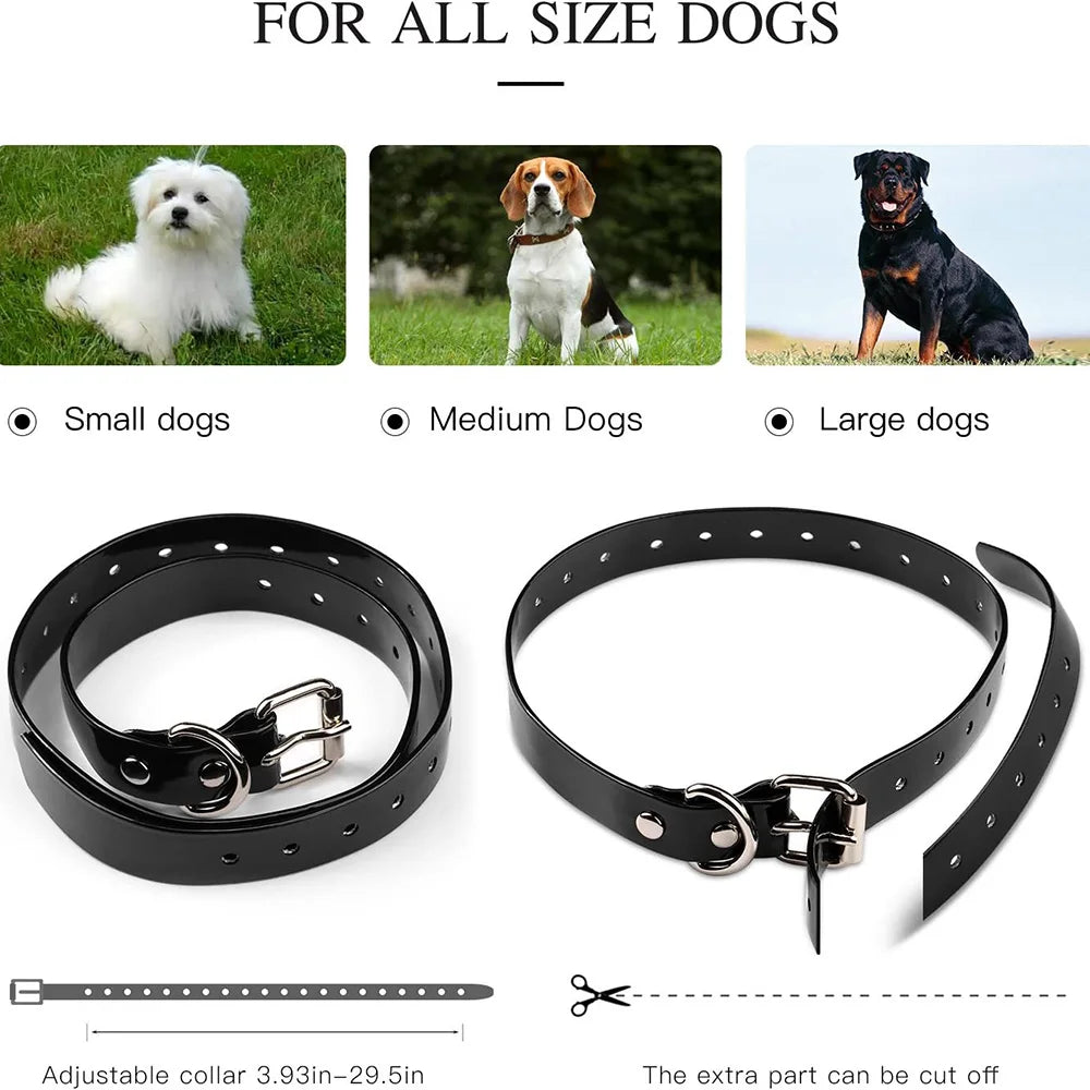 Collar de entrenamiento eléctrico para perros, Collar de vibración antiladridos recargable y desmontable para todos los perros y mascotas con Clicker 