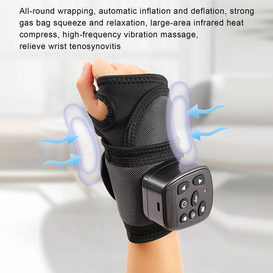 Electric Heated Wrist Pad Rechargeable Intelligent Bracer Wrist Heating Wrap Compression Air Therapy Massager