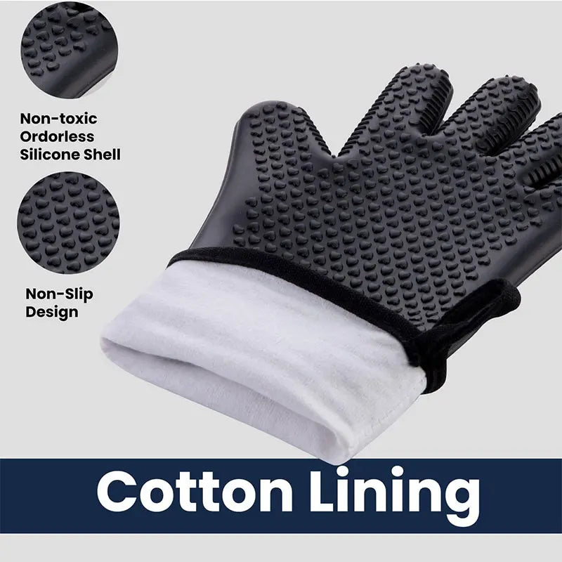 Guantes de horno de silicona profesionales Extra largos con forro acolchado guantes resistentes al calor duraderos guantes para horno y parrilla herramientas para hornear 