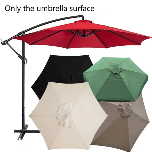 Fabric Garden Parasol Canopy Replacement Cover for 2m 6 Arm Patio Sun Umbrella