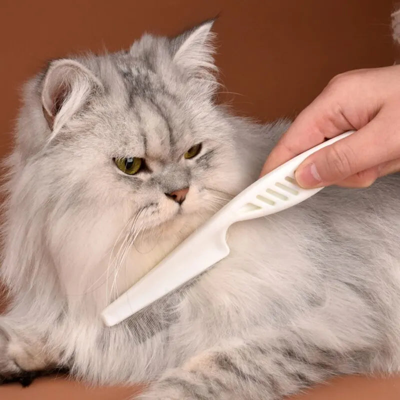 Peine para pulgas, cepillo para quitar el pelo de perros y gatos, dientes densos de acero inoxidable, peine en línea, portátil, Universal, suministros de limpieza para el cuidado de mascotas 