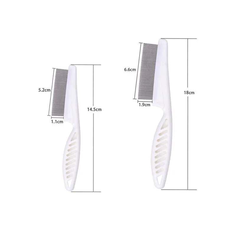 Peine para pulgas, cepillo para quitar el pelo de perros y gatos, dientes densos de acero inoxidable, peine en línea, portátil, Universal, suministros de limpieza para el cuidado de mascotas 