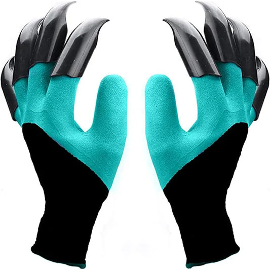 Gardening Gloves with Claws Digging Planting Protective Latex Gloves Durable Waterproof Prick-proof Permeable Home Labor Gloves