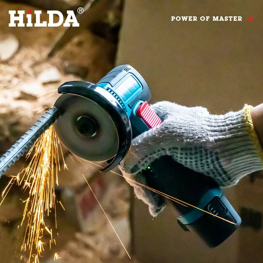 HILDA-Mini amoladora angular de 12v, herramienta de pulido recargable, pulidora para cortar diamantes, herramientas eléctricas inalámbricas 