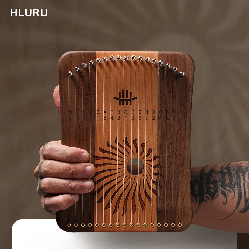 HLURU-Arpa de Lira de 17/31 cuerdas, Piano de mano para niños, juguetes musicales educativos para edades tempranas, instrumento de teclado para tocar con los dedos con accesorios 