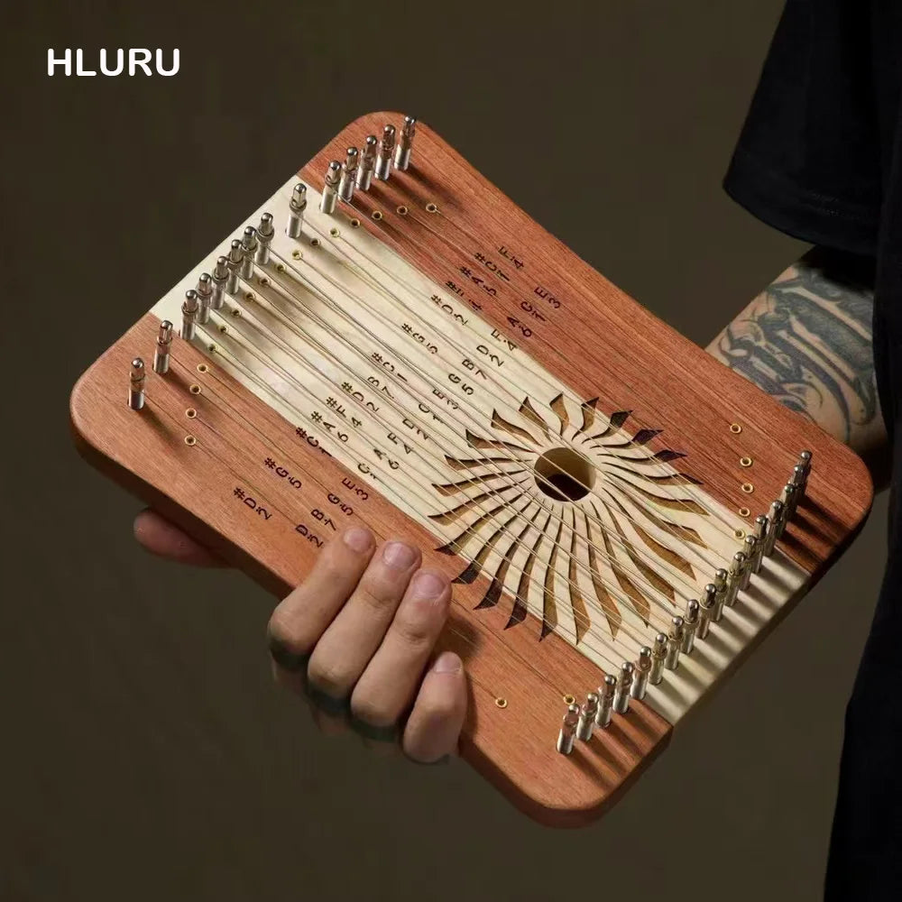 HLURU-Arpa de Lira de 17/31 cuerdas, Piano de mano para niños, juguetes musicales educativos para edades tempranas, instrumento de teclado para tocar con los dedos con accesorios 