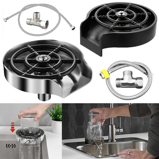 Enjuagador de vidrio para grifo de alta presión para fregadero de cocina, lavadora automática de vasos de vidrio, accesorios para barra, cerveza, café, té de la leche, limpiador de tazas 