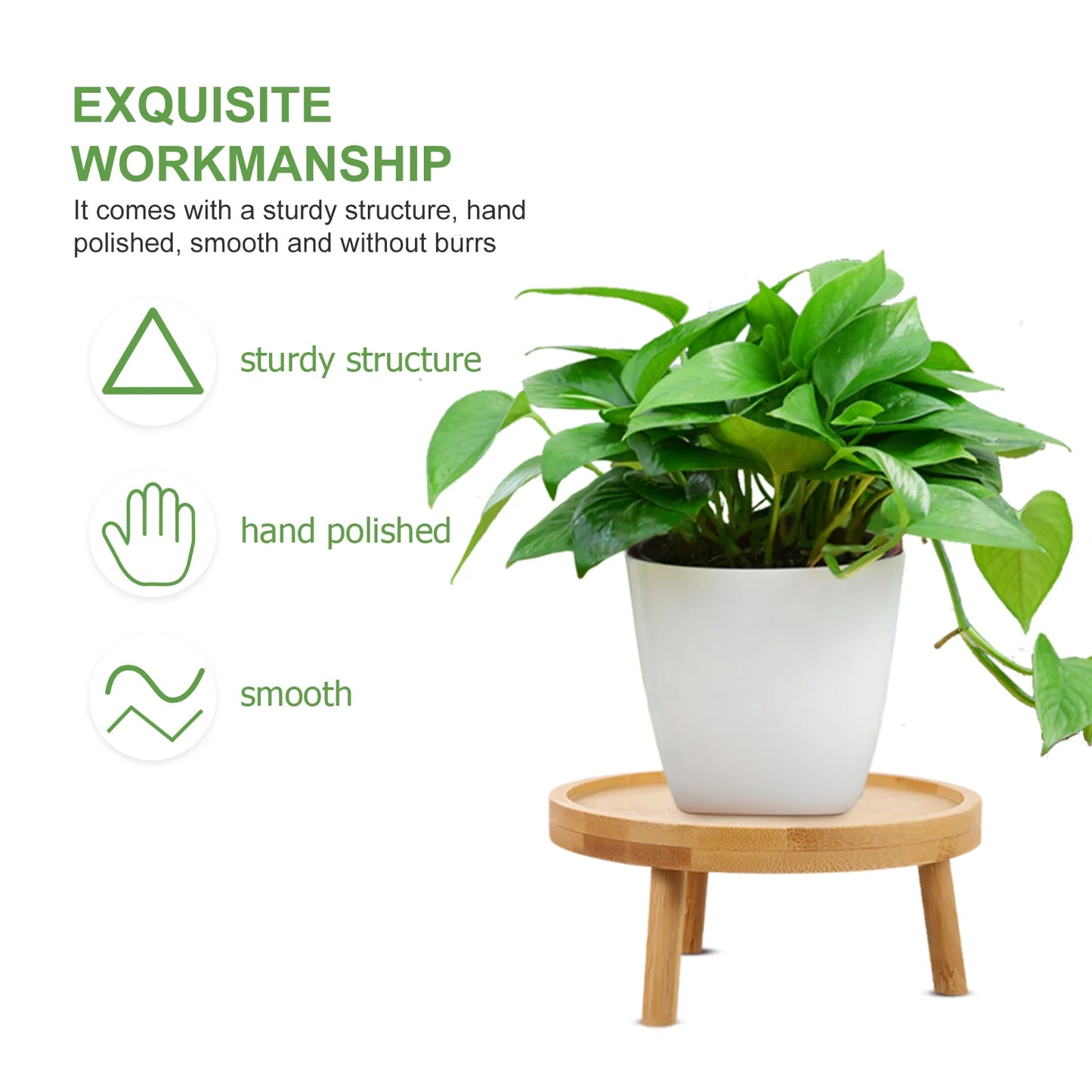 Holder Stand Pot Flower Wood Wooden Stool Rack Outdoor Indoor Display Smallflowerpot Gardening Table Shelf Potted Plant Shelf