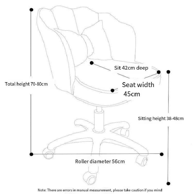 Silla de ordenador para niña, asiento cómodo para estudio, dormitorio, silla giratoria sedentaria, dormitorio de estudiantes, silla de maquillaje para Internet 