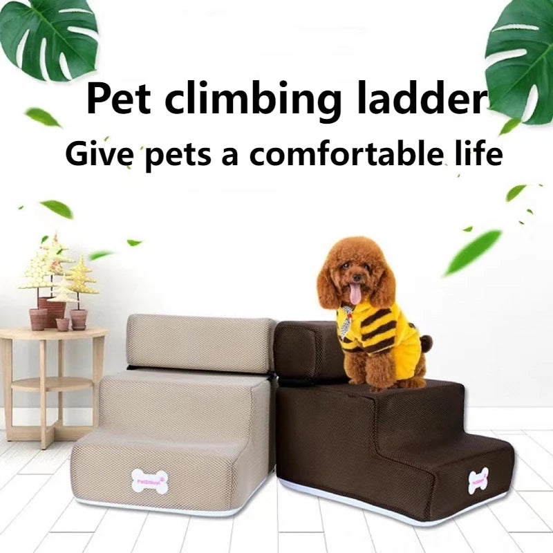 Casa para perros calientes, escaleras para perros, escaleras de 3 escalones para perros pequeños, gatos, rampa para mascotas, escalera antideslizante, cama para perros extraíble, escaleras, suministros para mascotas