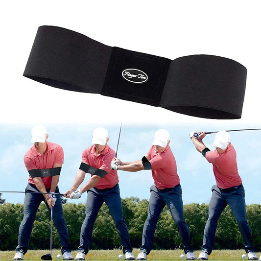 Gran oferta, entrenador de Swing de Golf elástico profesional, banda para el brazo, cinturón, ayuda de entrenamiento de alineación de gestos para guía de práctica 