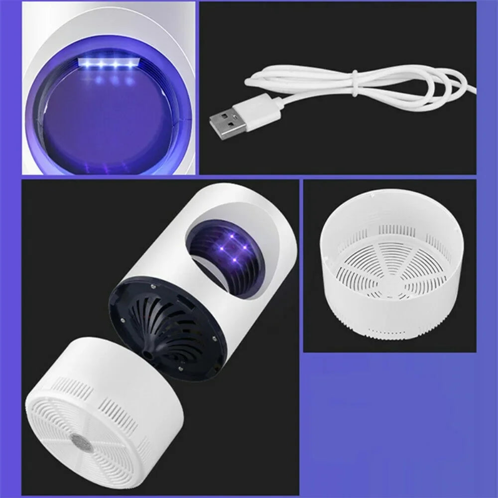 Gran oferta mata mosquitos con USB, luz interior silenciosa, insecto físico, mosquitos, moscas, trampa, lámpara atrapamoscas, suministros para el hogar 