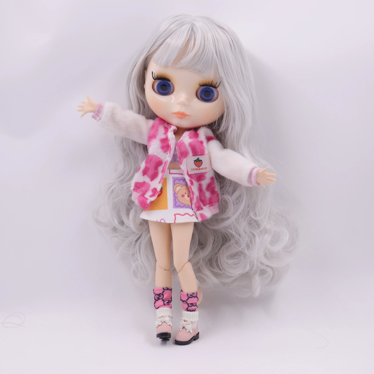 ICY DBS-Muñeca Blyth de piel blanca, cara brillante, cara mate, cuerpo articulado con juego de mano A &amp; B 1/6 bjd, maquillaje diy adecuado, precio especial 