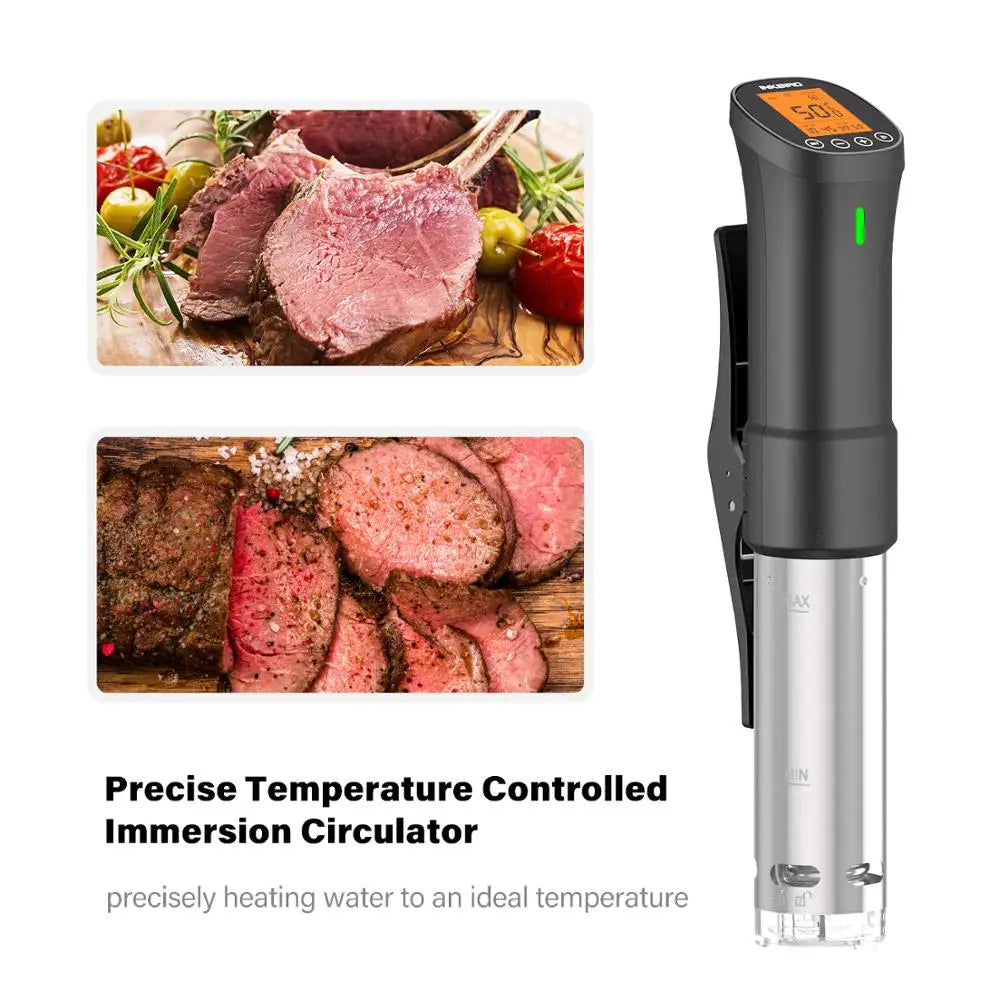 Olla de cocción lenta INKBIRD ISV-200W Wi-Fi culinaria Sous Vide de precisión con circulador de inmersión de 1000W y componentes de acero inoxidable 