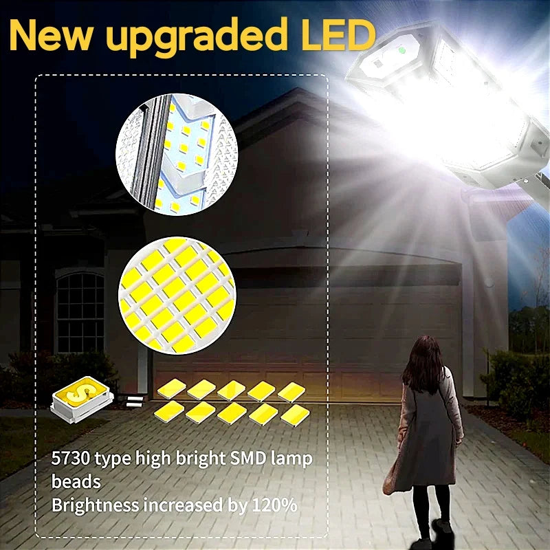 Irradiation 300㎡ 600LM Solar Lights Outdoor Sunlight Motion Sensor Light 3Modes Waterproof Garden Street Wall Outdoor Solar Lamp