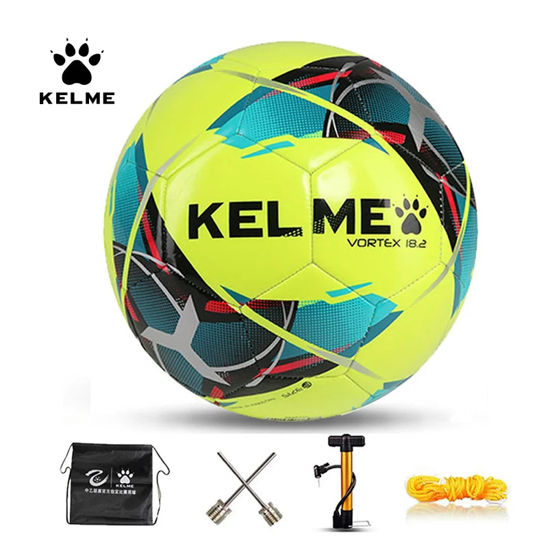 KELME Balón de fútbol profesional TPU Tamaño 3 Tamaño 4 Tamaño 5 Rojo Verde Goal Team Match Pelotas de entrenamiento Máquina de coser 9886130 