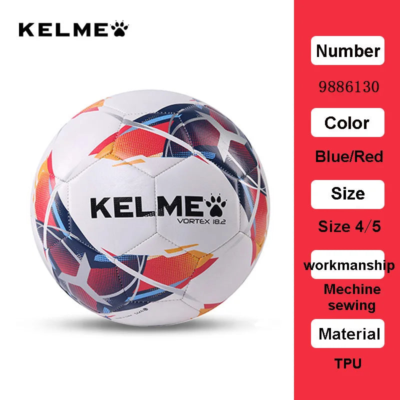 KELME Balón de fútbol profesional TPU Tamaño 3 Tamaño 4 Tamaño 5 Rojo Verde Goal Team Match Pelotas de entrenamiento Máquina de coser 9886130 