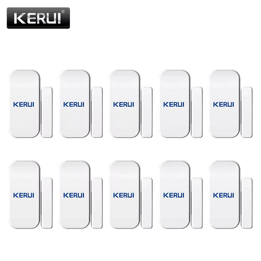 KERUI-Detector de Sensor magnético inalámbrico para puerta, Panel de teclado táctil, GSM, PSTN, sistema de alarma de voz antirrobo para seguridad del hogar 