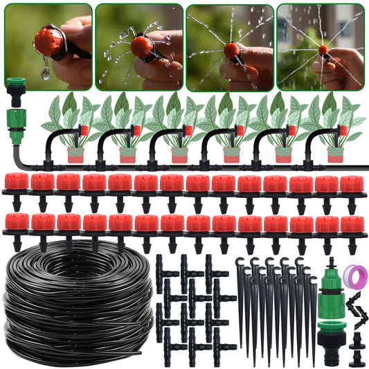 KESLA-Kit de sistema de riego automático por goteo para jardín, boquillas de 1/4 pulgadas para bonsái, planta, césped, flores, invernadero vegetal