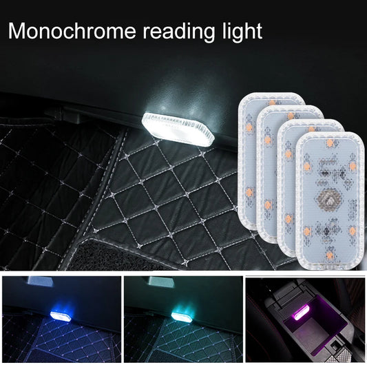 Miniluz LED táctil para coche inalámbrico, iluminación Interior, lámpara de lectura para techo de coche, caja de almacenamiento para puerta, pie y maletero, carga USB 