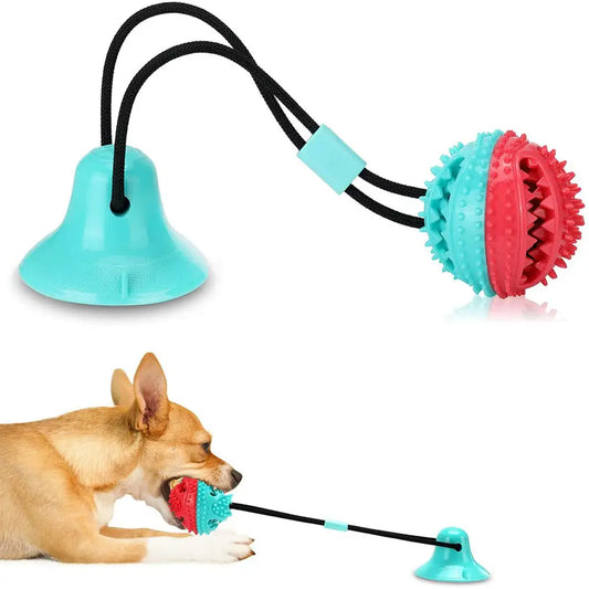 Juguetes de bolas grandes para perros, cuerdas con ventosa, alimentador lento interactivo con fugas, juguete para masticar, limpieza de dientes, suministros para mascotas grandes Golden Retriever 