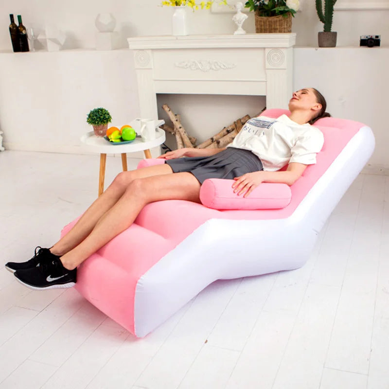 Sofá inflable en forma de S para sala de estar, sofá barato de diseño único, muebles para el hogar Lazy Divano