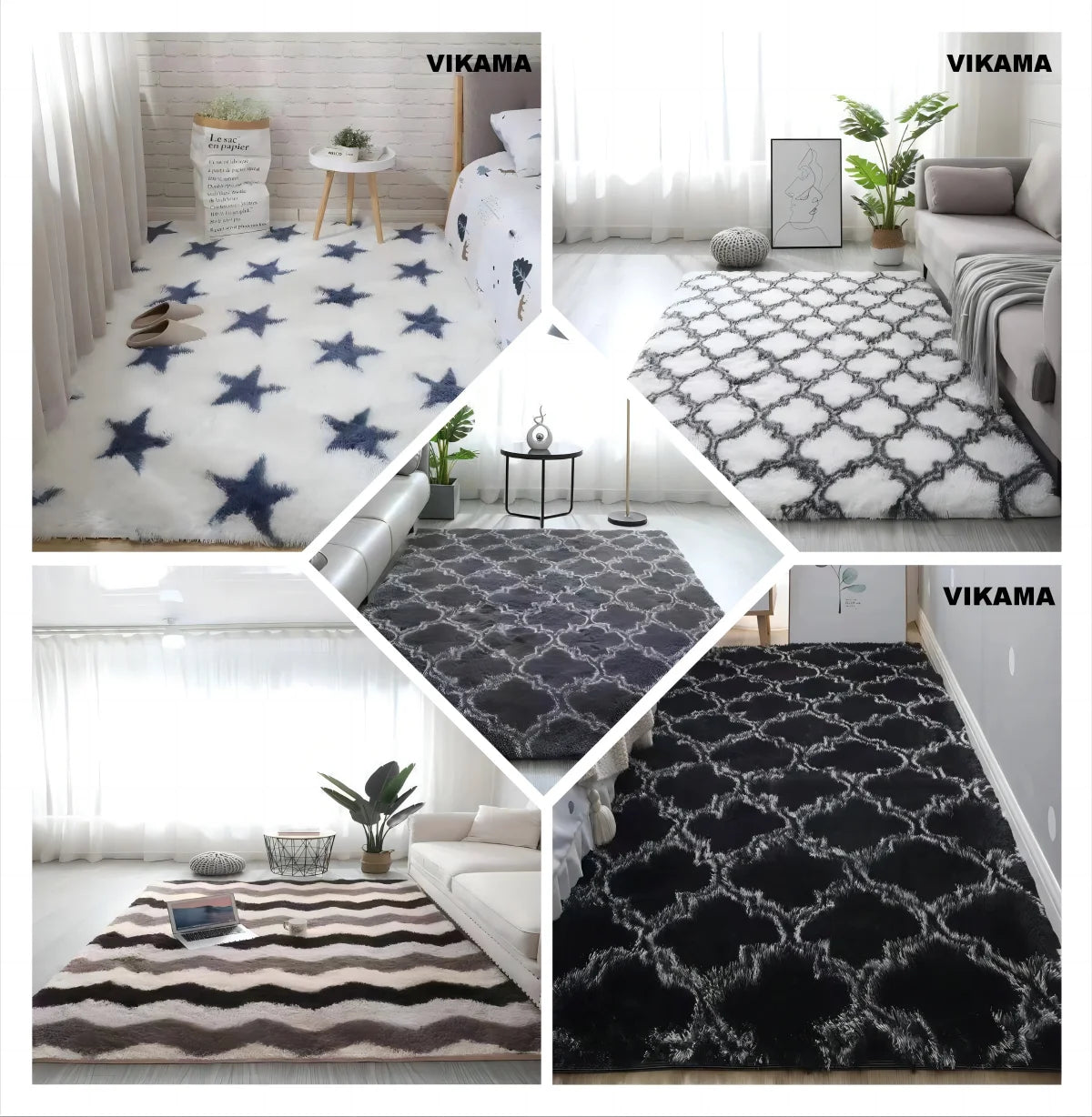 Alfombra de seda teñida con pelo largo para el hogar, sala de estar, dormitorio, cama completa, ventana lateral, alfombra para el suelo, tapete para puerta, tapete absorbente para pies 