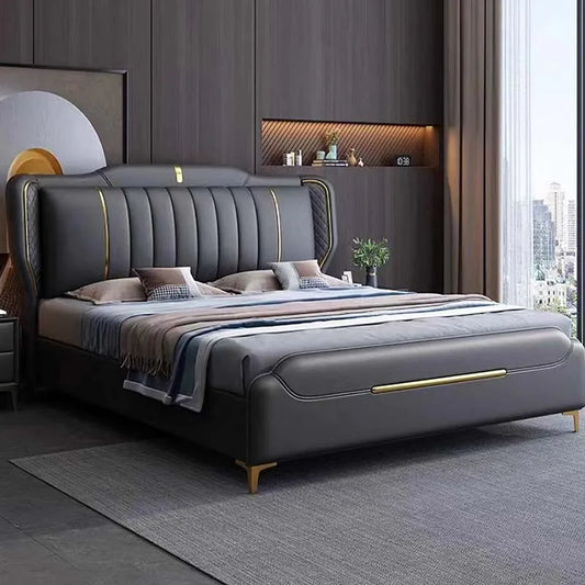 Cama de lujo para dormitorio, Cama doble multifunción para Hotel, salón moderno, Cama Matrimonio, muebles nórdicos Multifuncionales 