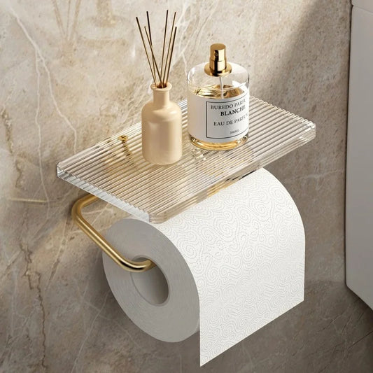 Portarrollos de papel de baño dorado de lujo, soporte sin descarga, portarrollos de baño, accesorios de baño 