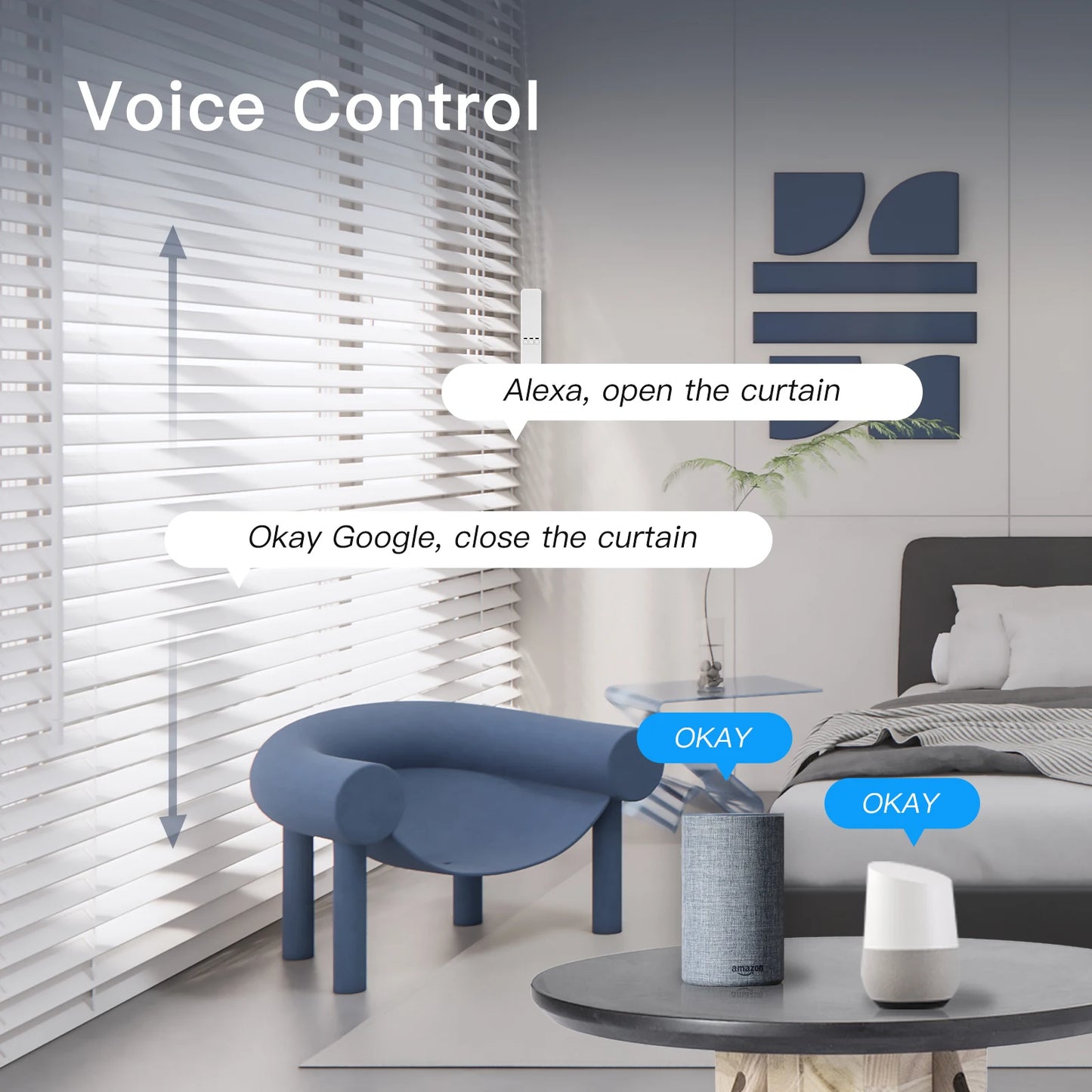 MOES Tuya WiFi Motor inteligente persianas enrollables de cadena eléctrica Unidad de obturador RF Kit remoto aplicación Smart Life a través de Alexa/Google 