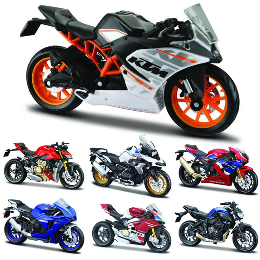 Maisto 1：18 KTM RC 390 CBR1000RR-R 2021 YZF-R1 Naked V4 S YAMAHA MT-07 2018摩托车机车模型收藏礼物玩具