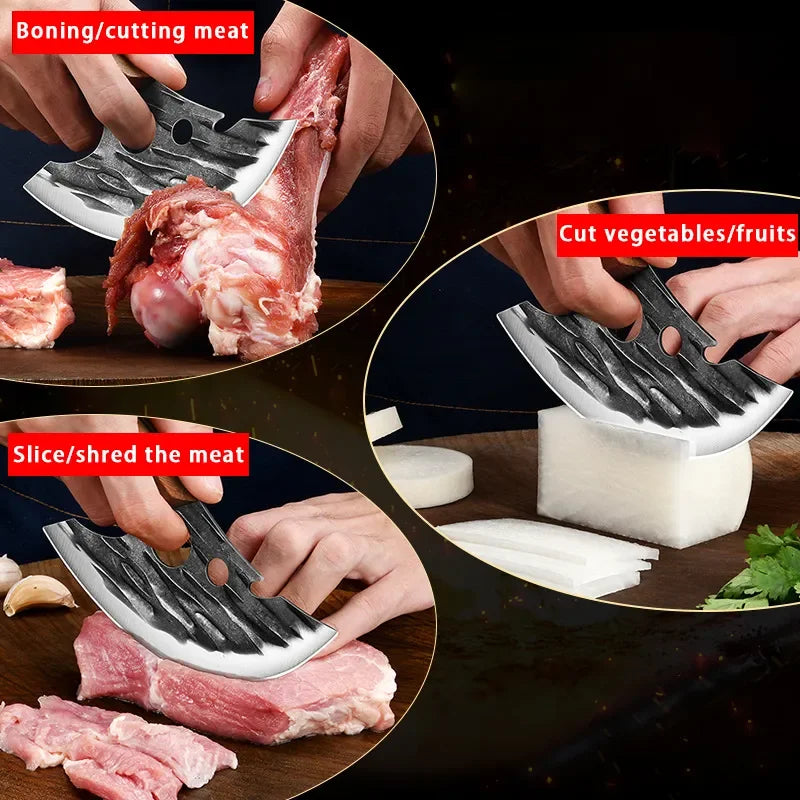 Meat cleaver Corkscrew Steak Vegetable fruit Portable Ultimate Knife with sheath Barbecue picnic camping outdoor cutlery