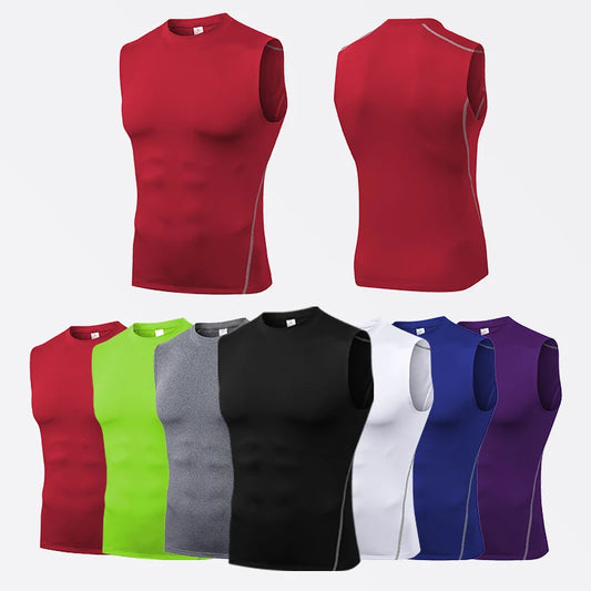 Ropa de gimnasio para hombre, camiseta sin mangas deportiva, chaleco de secado rápido, ropa deportiva para correr, camisetas deportivas con cuello redondo 