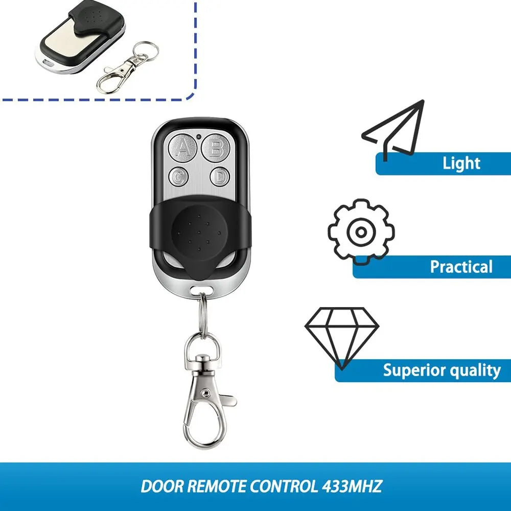 Metal Push Button Remote Control Transmitter ABCD / Lock Unlock 4Button 433MHz Universal 4 Buttons Garage Door Opener Remote