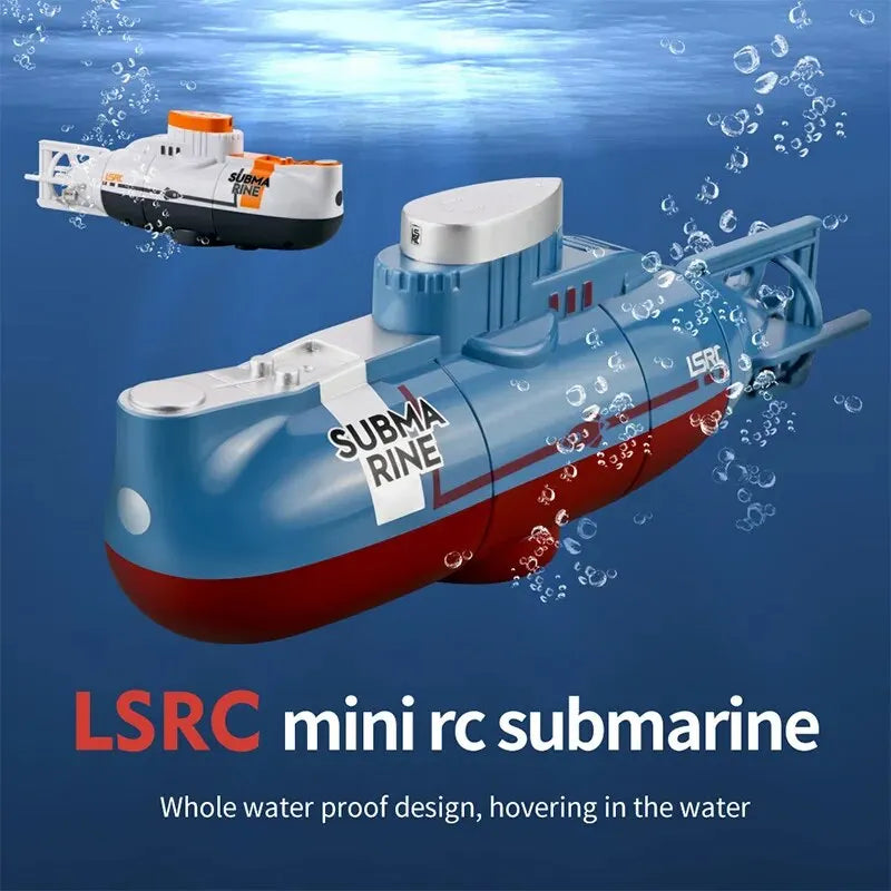 Mini RC Submarine 0.1m/s Speed Remote Control Boat Waterproof Diving Toy Simulation Model Gift for Kids Boys Girls