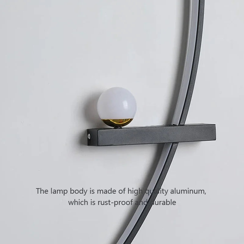 Lámpara de pared LED moderna, Arte Simple, lámpara de pared de cabecera para dormitorio, sala de estar, estudio, fondo, pared, espejo de baño, iluminación dorada/negra 