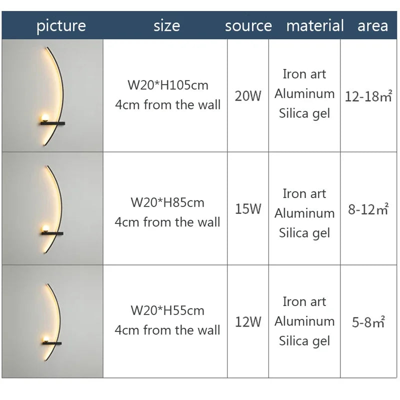 Lámpara de pared LED moderna, Arte Simple, lámpara de pared de cabecera para dormitorio, sala de estar, estudio, fondo, pared, espejo de baño, iluminación dorada/negra 