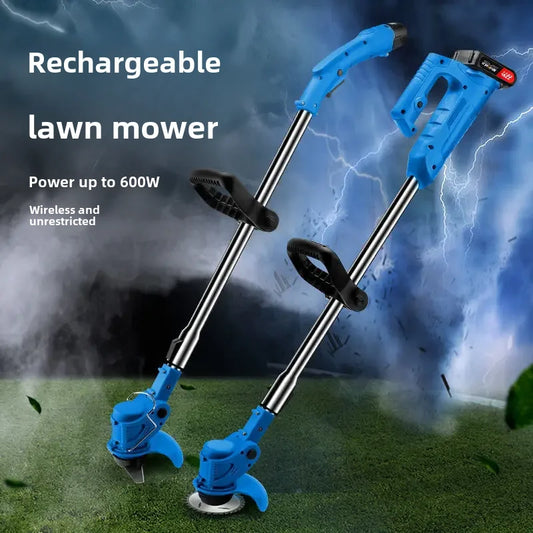 Multi-functional Small Electric Lawn Mower Home Use Rechargeable Grass Trimmer Lawn Care Tool Lithium Battery Powered