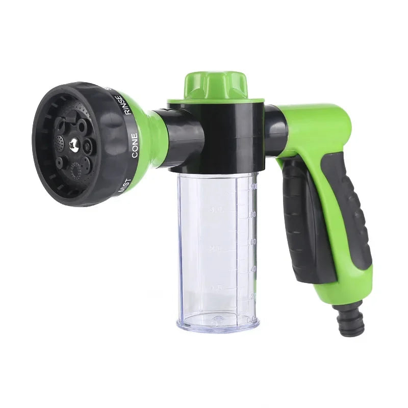 Multifunctional Adjustable Mode Water Guns Nozzle Hose Washer Garten Watering Jet Sprayer with Foam Container Fertilizer Tools