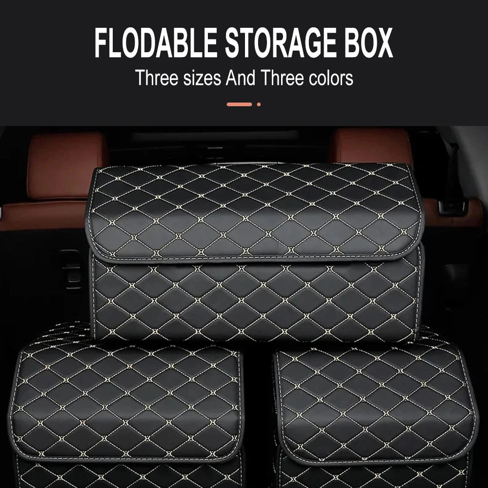 Organizador de almacenamiento de maletero de coche plegable multiusos con tapa bolsa de almacenamiento de coche portátil organizador de maletero de coche