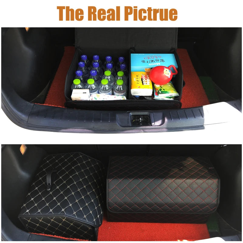 Organizador de almacenamiento de maletero de coche plegable multiusos con tapa bolsa de almacenamiento de coche portátil organizador de maletero de coche