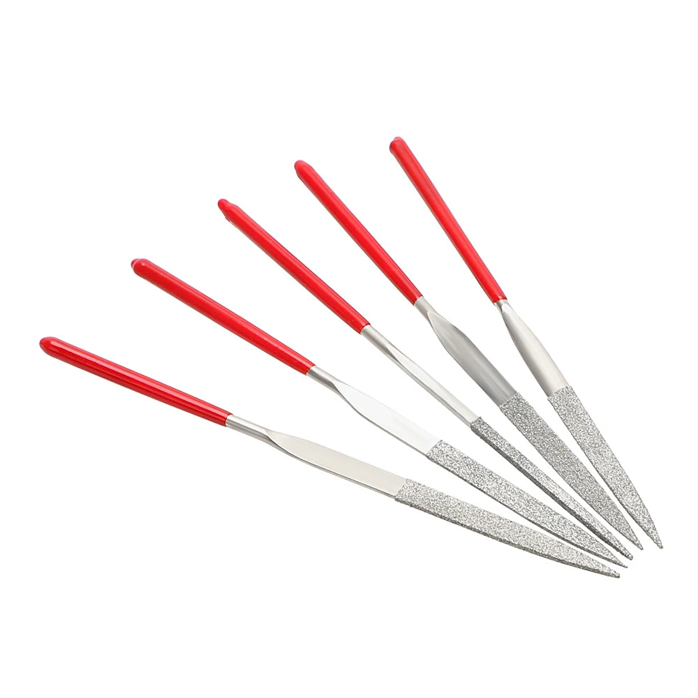 NICEYARD 140mm 10PCS Diamond Mini Needle File Set Hand Tools for Ceramic Glass Gem Stone Hobbies and Crafts