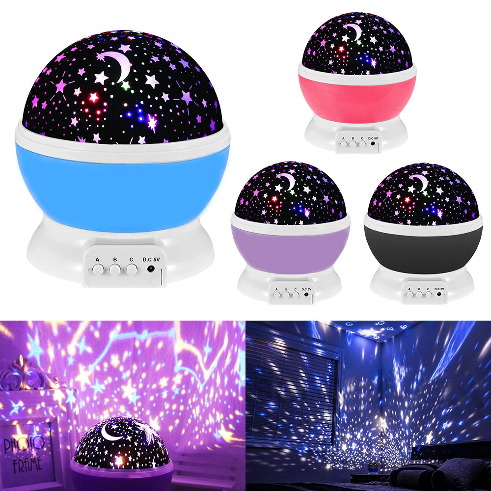 Night Lamp Projector Starry Sky Night Light Projector Baby Lamp Decor Rotating Starry Nursery Moon Galaxy Projector Table Light