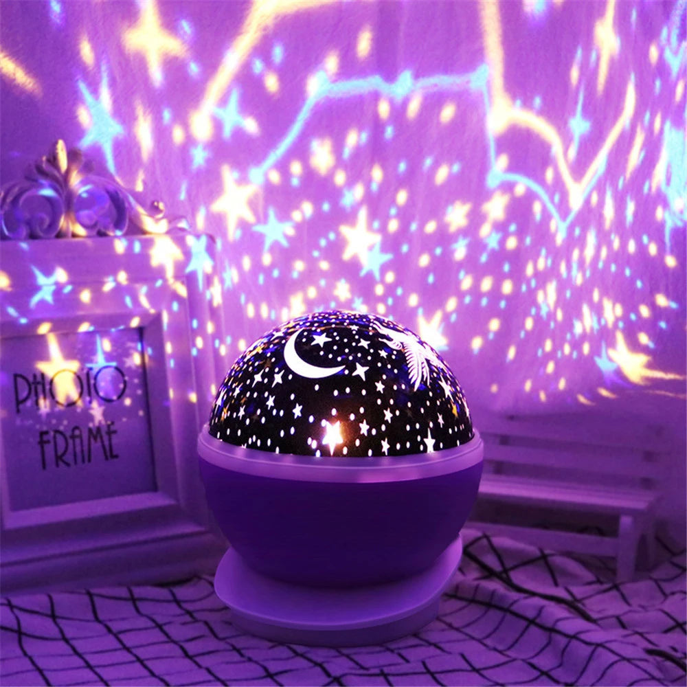 Night Lamp Projector Starry Sky Night Light Projector Baby Lamp Decor Rotating Starry Nursery Moon Galaxy Projector Table Light